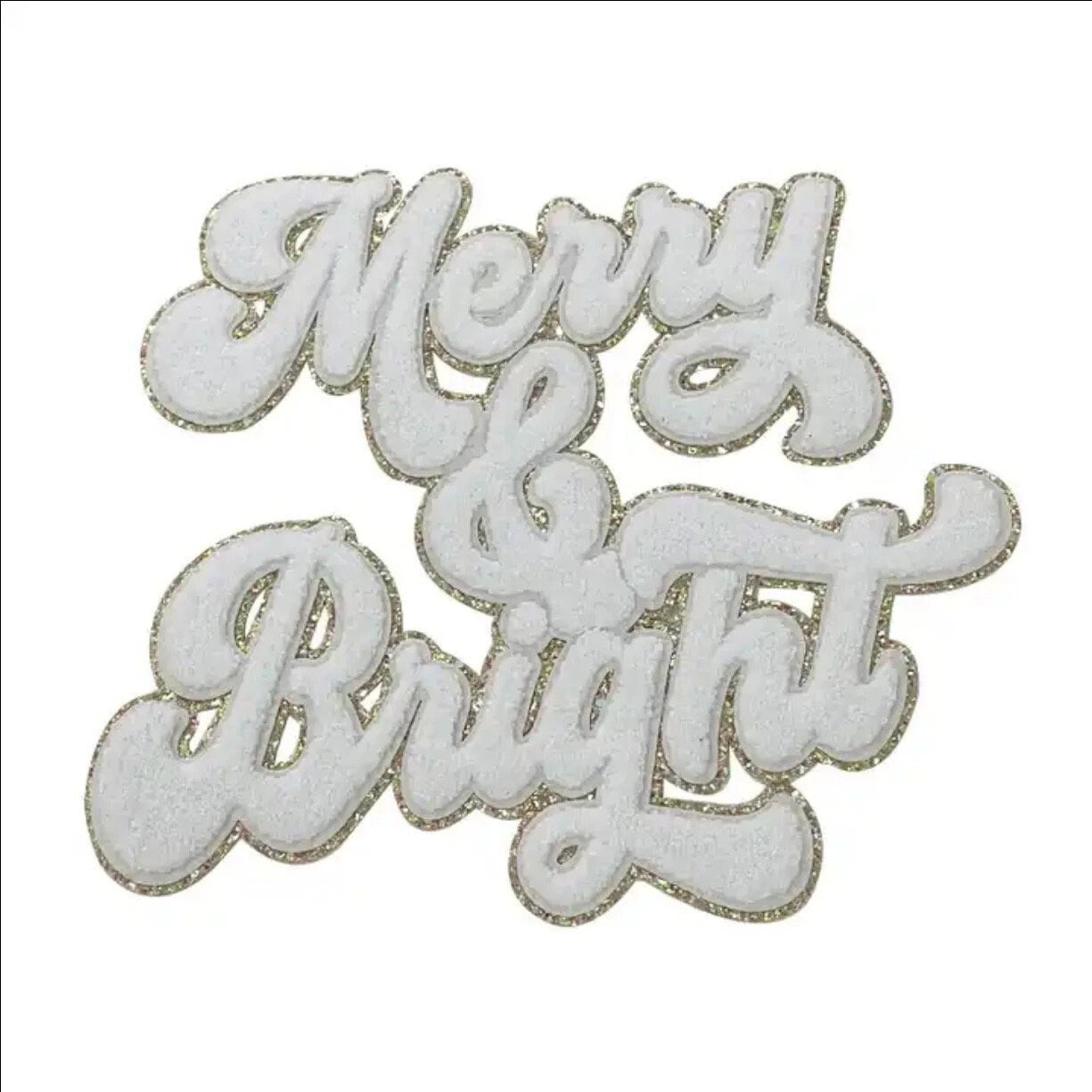 Merry & Bright Chenille Christmas Patch